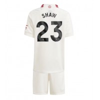 Manchester United Luke Shaw #23 Rezervni Dres za djecu 2023-24 Kratak Rukav (+ Kratke hlače)